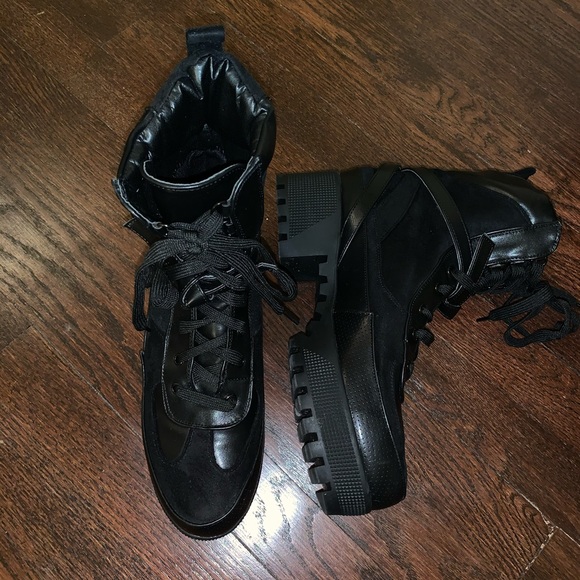 PrettyLittleThing Shoes - Black Combat Boots